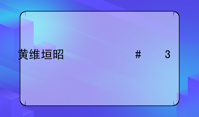 黄维垣是什么职业