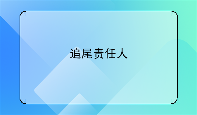 追尾责任人