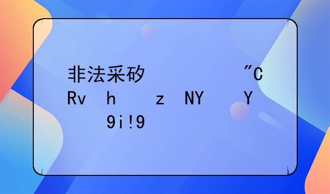 非法采矿造成生态破坏的处罚