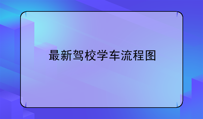 最新驾校学车流程图
