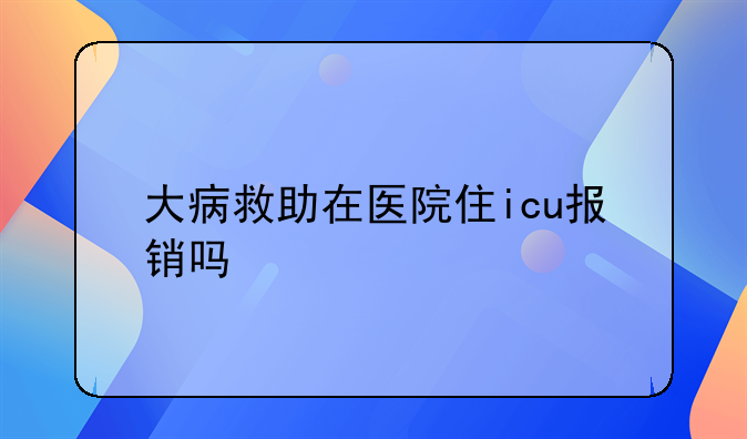 大病救助在医院住icu报销吗