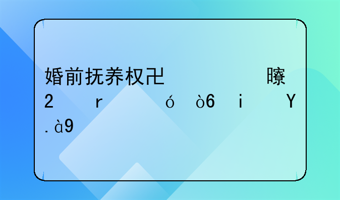 婚前抚养权协议书范本格式是什么