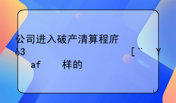 公司进入破产清算程序，清偿顺序是怎样的？