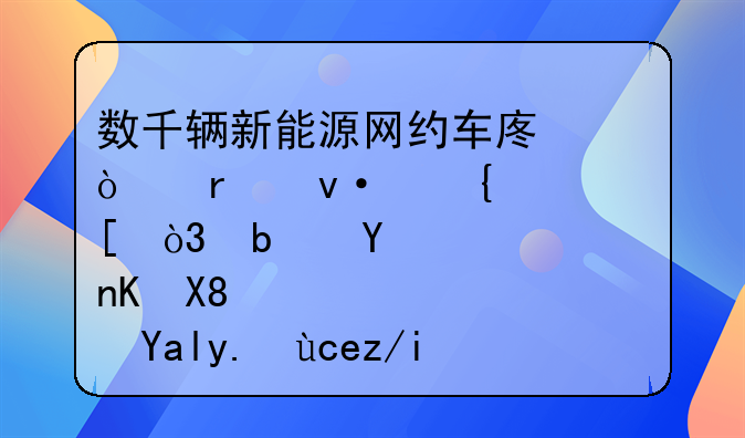 数千辆新能源网约车废弃在杭州郊外，是否会像共享单车一样泛滥成灾？